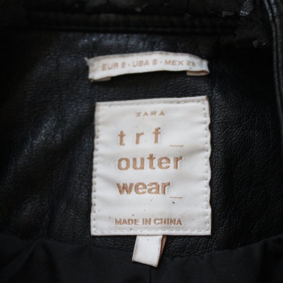 ZARA TRF Leather Motorcycle Jacket - Picture 9 of 9